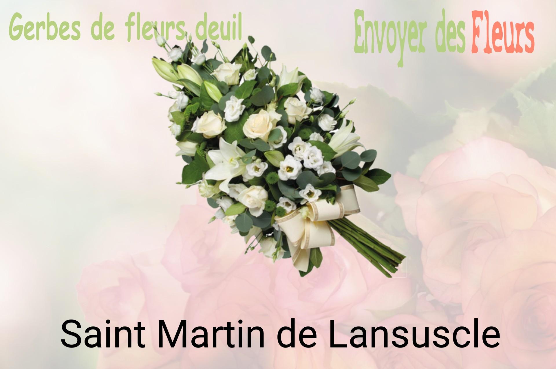 Gerbe de fleurs de deuil livrée à Saint-Martin-de-Lansuscle